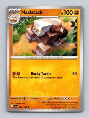 TCG Pokemon Karte Naclstack PAR 103/182 Eng KEIICHIRO ITO Paradox Rift