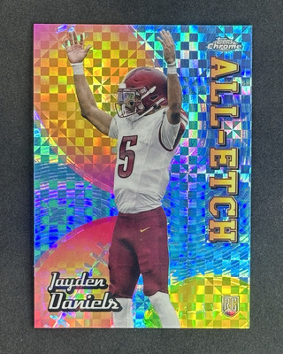 2024 Topps Chrome Football JAYDEN DANIELS ROOKIE ALL-ETCH X-FRACTOR #CAE-JD