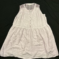 Umgee Light Purple Sleeveless Dress Women's 1XL Cotton Blend B16