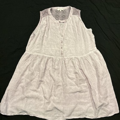 Umgee Light Purple Sleeveless Dress Women's 1XL Cotton Blend B16