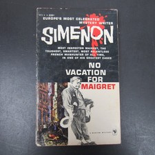 No Vacation for Maigret Simenon 1959 Bantam Mystery Detective Fiction Paperback