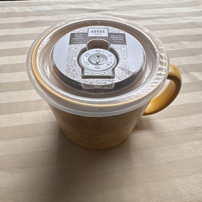 ABODE 20 oz Soup Mug with Lid Yellow Microwave Dishwasher Safe Model 84369