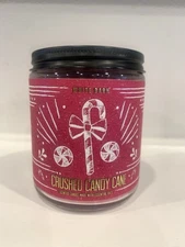 Bath & Body Works /White Barn CRUSHED CANDY CANE Scented Candle Single Wick 7 oz