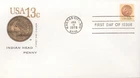 1978 FDC - Scott# 1734 - Indian Head Penny - Farnum