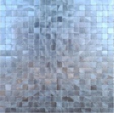 Mosaico Alluminio Spazzolato Grigio Autoadesivo Bagno Parete Specchio Piastrelle