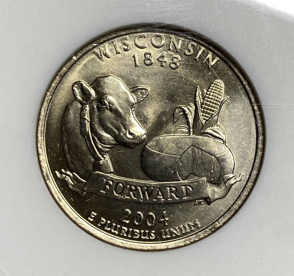 94.バレージ、レアデッドストック 2004-D Wisconsin State Quarter Extra Leaf Low ANACS MS67 | eBay