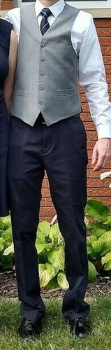 Michael Kors Men's Classic-Fit Airsoft Stretch Vest For Suit, Gray, S Small - Picture 3 of 3