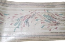 Lot Of 6 Wallpaper Border Abstract 1980s Brush Strokes Paint Retro 5yds Metallic