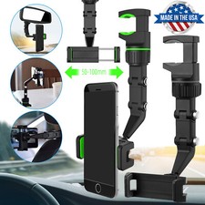 Universal Adjustable 360 Rotation Mobile Phone Holder Car Rearview Mirror Mount