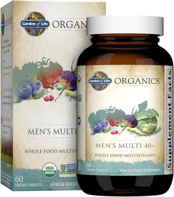 Garden of Life mykind Organics Men's 40+ Multi Whole Food Multivitamin - 60...