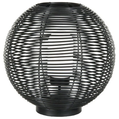 Tischlampe außen Tischleuchte Bodenlampe Terrasse Balkon Garten Rattan Boho - Bild 1 von 2