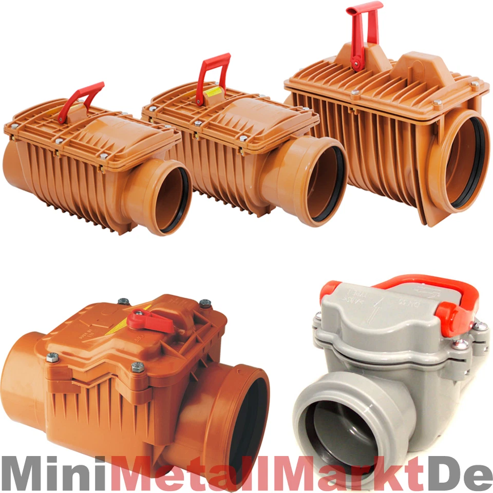 RÜCKSTAUKLAPPE DN Ø 50 75 100 110 125 150 160 200 HT KG ROHRE HOCHWASSERSCHUTZ