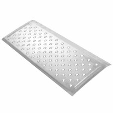 Srebrna sprężyna 12x32" Aluminiowa rampa progowa do skutera wózka inwalidzkiego