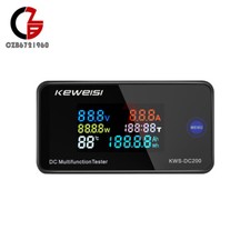 DC0-200V 10A/50A/100A Shunt Digital LED Voltage Current Temperature Power Meter