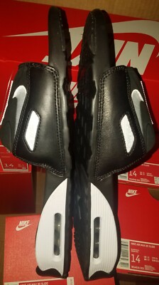 NIKE AIR MAX 90 SLIDES BLACK/WHITE MEN display picture 1