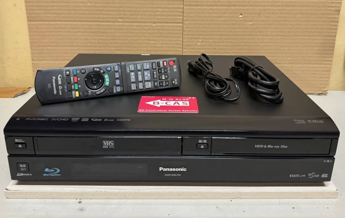 Panasonic DMR-BR670V-K DMR-BR670V Blu-ray Recorder VHS HDD Combo