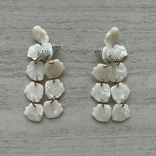 Lele Sadoughi Large Petal Drop Earrings