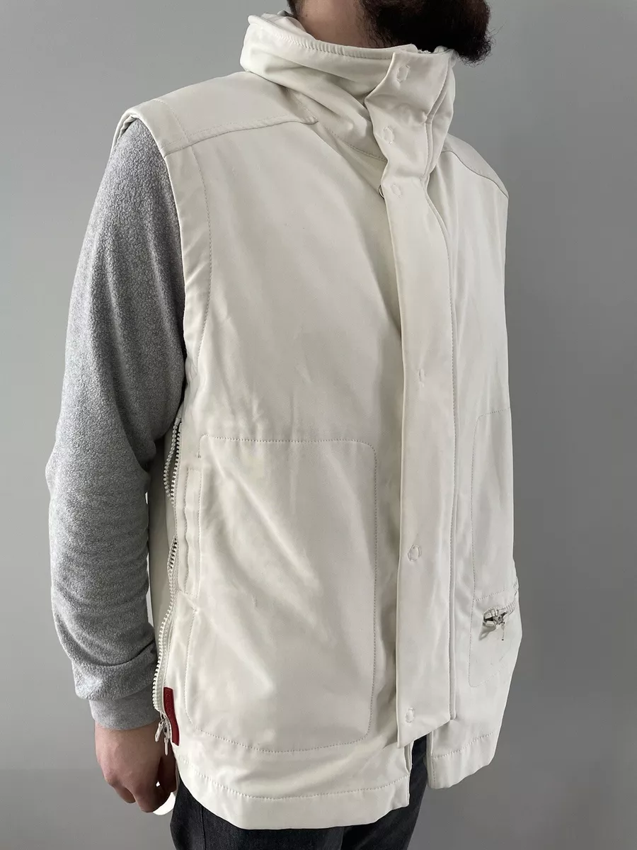 Prada Sport Archival Vest Mens Ivory Runway retro oversized XL Vtg
