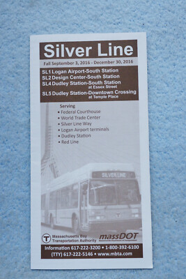 T - Massachusetts Bay - Silver Line - SL1 - SL2 - SL4 - SL5 - Sept 3, 2017