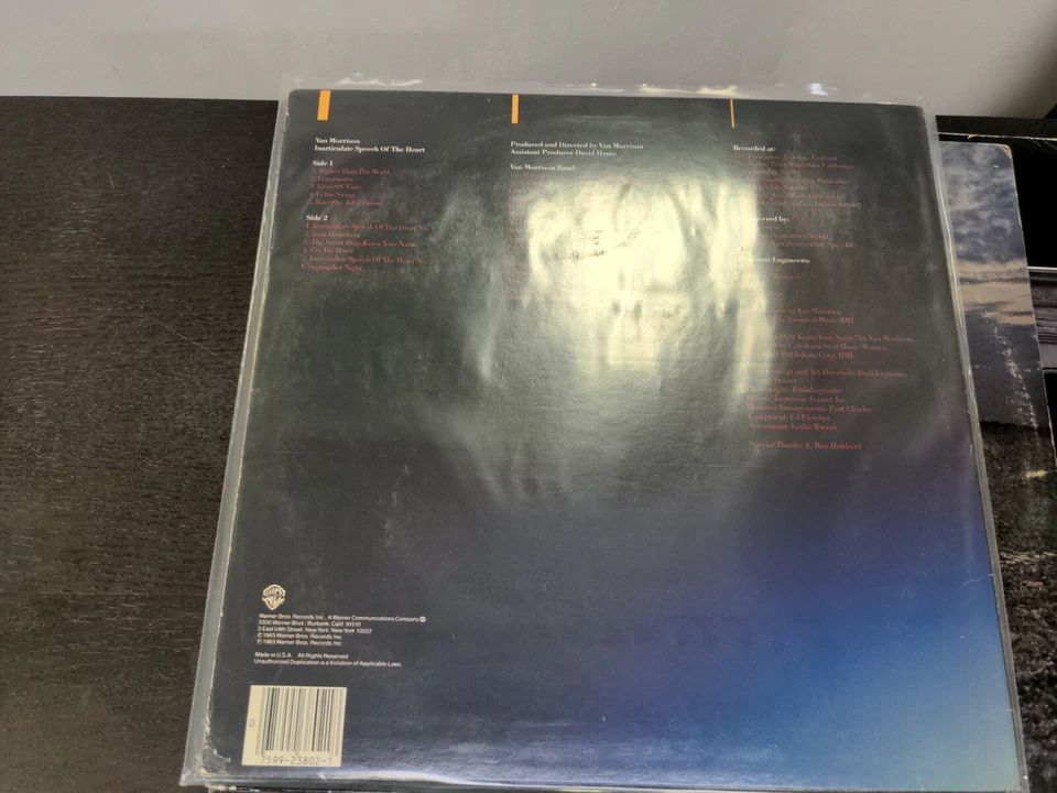 Record Album Van Morrison Inarticulate Speech of the Heart LP VG - Image 2 of 3