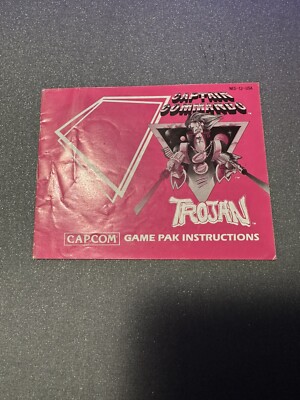 Captain Commando Trojan Original Nintendo NES Manual Only