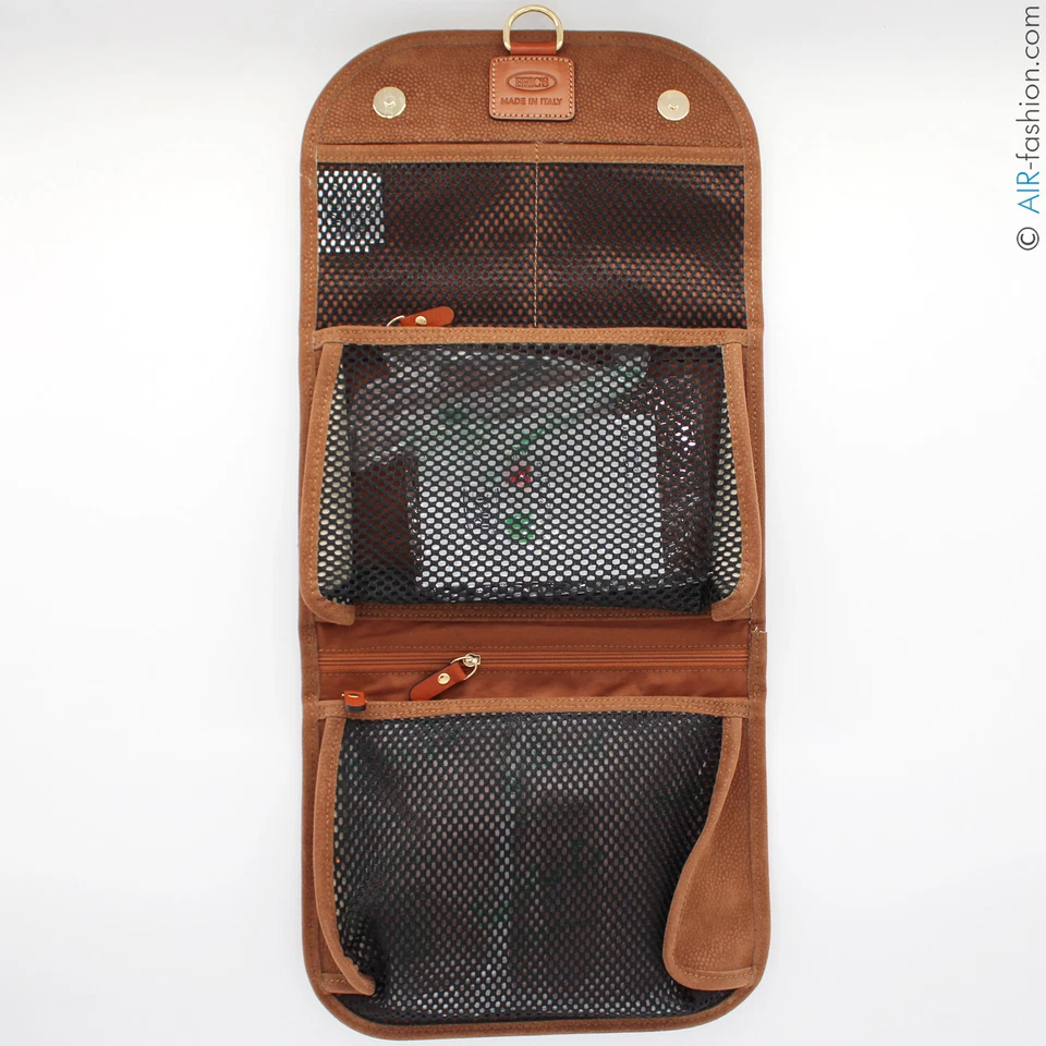 BRIC'S LIFE Necessaire tri-fold traveler toiletry bag purse beauty-case ocher M - Image 3 of 4