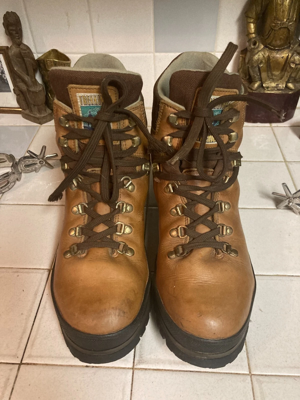 TECNICA TREKKING Brown Made in Italy Mountaineering Hiking Trail Boots 8/8.5 m