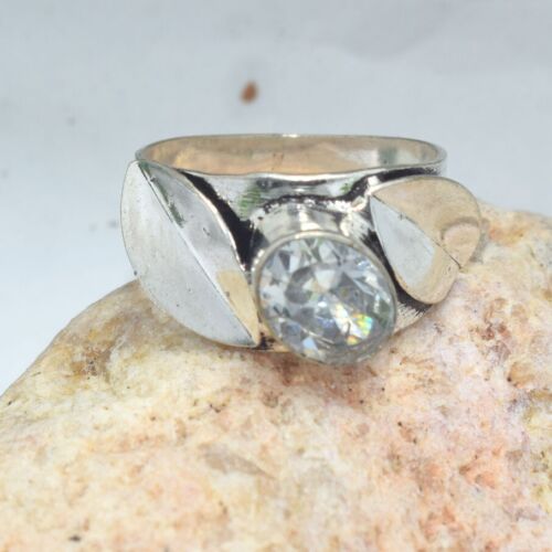 925 sterling silver White Beryl /Goshenite Handmade jewelry Ring (US) Size-7'' - Picture 1 of 3