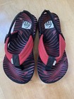 Boys REEF  Lightweight Sandal Sandals Flip Flops Black Red  Shoes sz 7 8 — photo 6