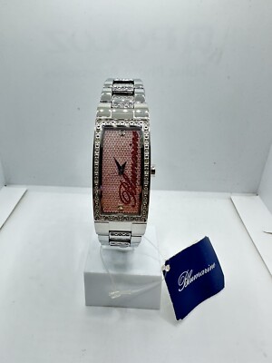 Blumarine Damenuhr aus Stahl mit Zirkonia Solo Time und rosa Zifferblatt