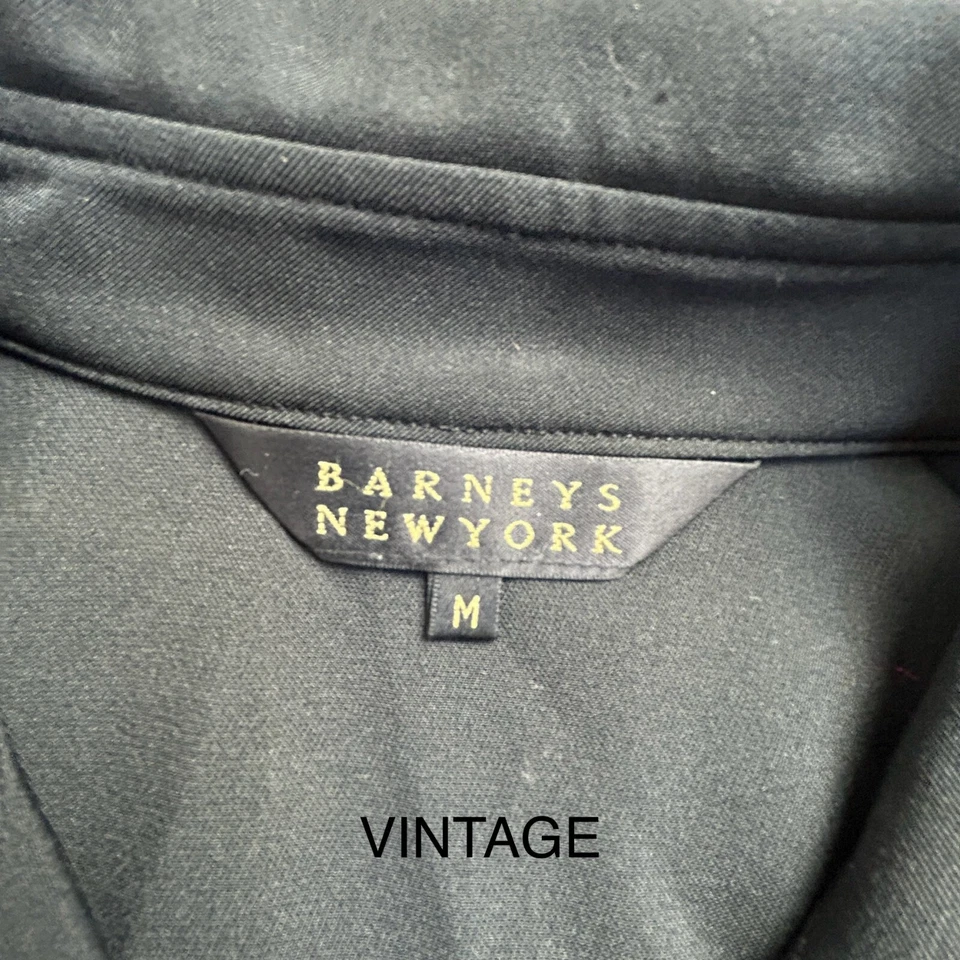 Vestido recto vintage Barneys Newyork para mujer mediano negro manga corta cinturón midi Foto 4 de 4