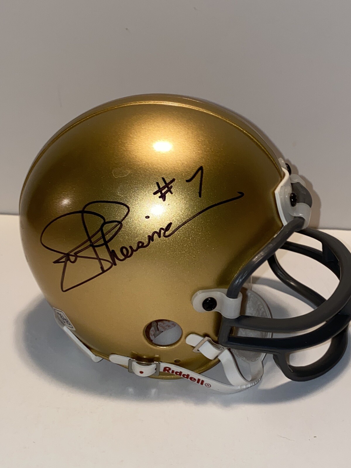 Joe Theismann Autographed Signed Notre Dame Fighting Irish AUTO mini helmet PSA/DNA COA 