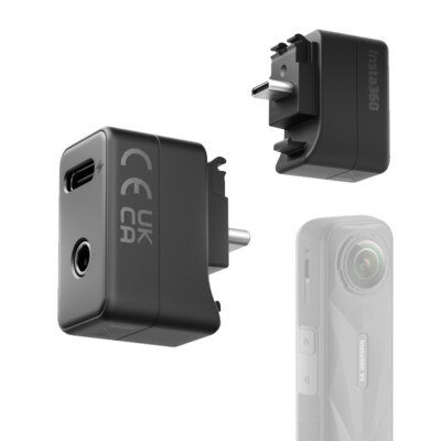 USB Typ-C Lade Audio MIC Mikrofon Adapter für Insta360 X5 Action Kamera Zubehör