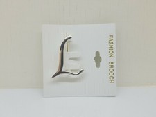 Letter "L" Initial Fashion Brooch Pin Lapel Pin Silver Tone