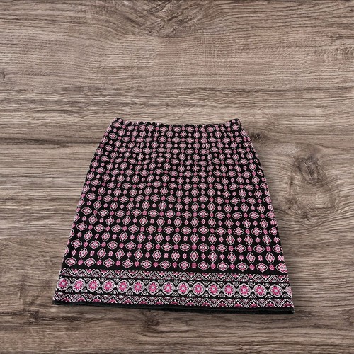 J. JILL Pencil Skirt Women's Small Casual Geometric Multicolor Pink (323)