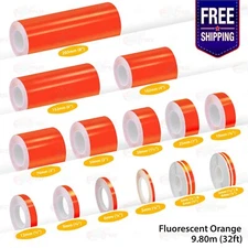 FLUORESCENT ORANGE PIN STRIPE Car Model Motorcycle Adhesive TAPE Vinyl Sticker