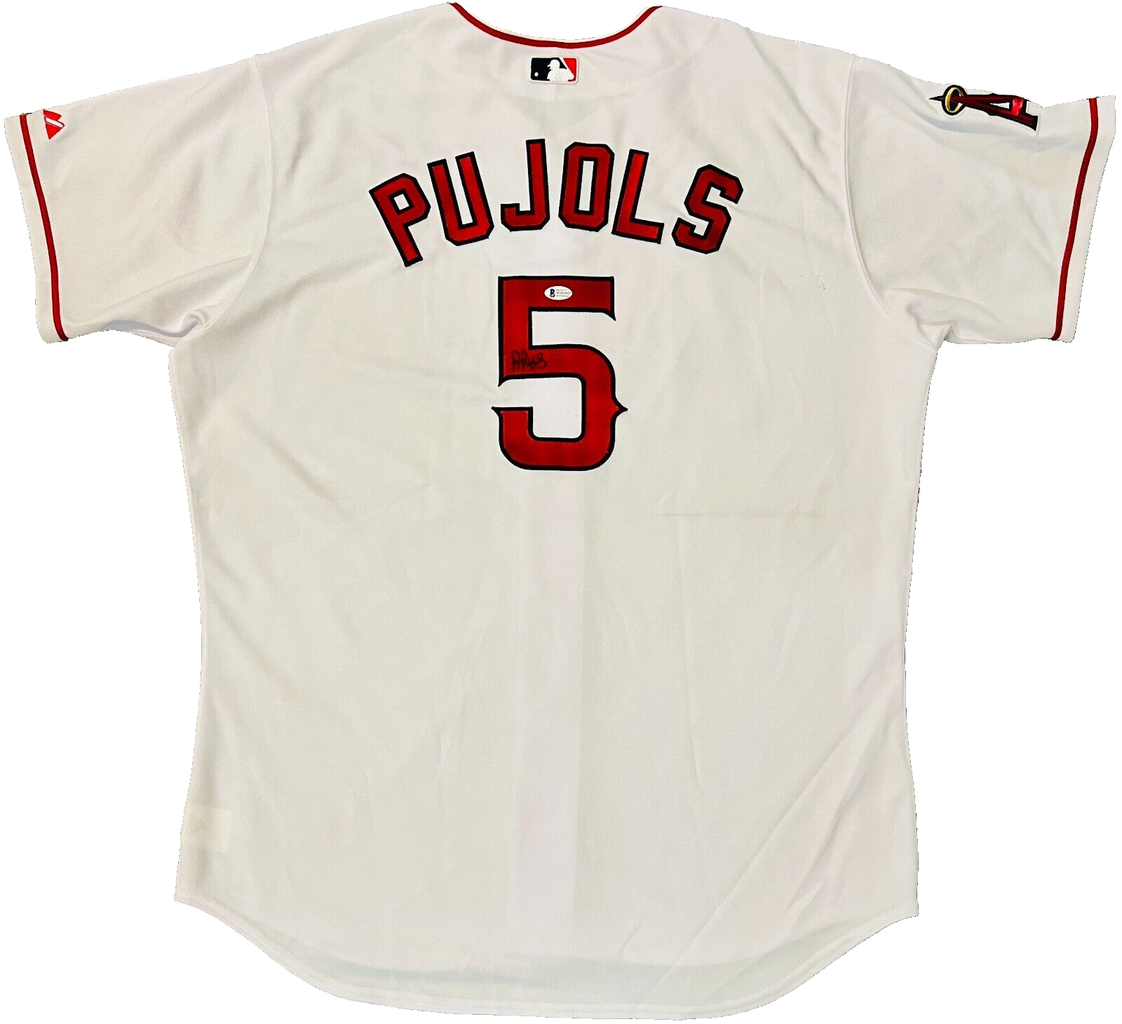 Albert Pujols Autographed Signed Los Angeles Angels Majestic Jersey BAS Beckett Witnessed 