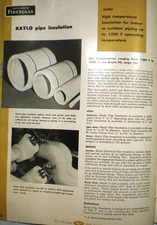 Owens Corning Fiberglas KAYLO ASBESTOS Insulation Federal Military Specs 1962