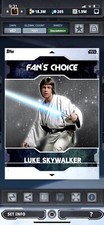 Topps Star Wars Digital Card Trader Luke Fan's Choice Series 2 Insert Award