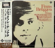 FRANS BRUGGEN- Telemann 6 Recorder Sonatas Bylsma JAPAN CD Sample NEW WPCS-22024