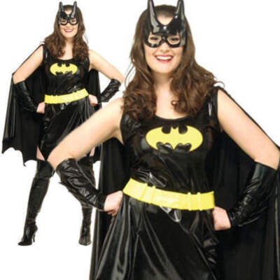 Rubies Batgirl Damen Kostüm Schwarz Polyester Komplett Outfit
