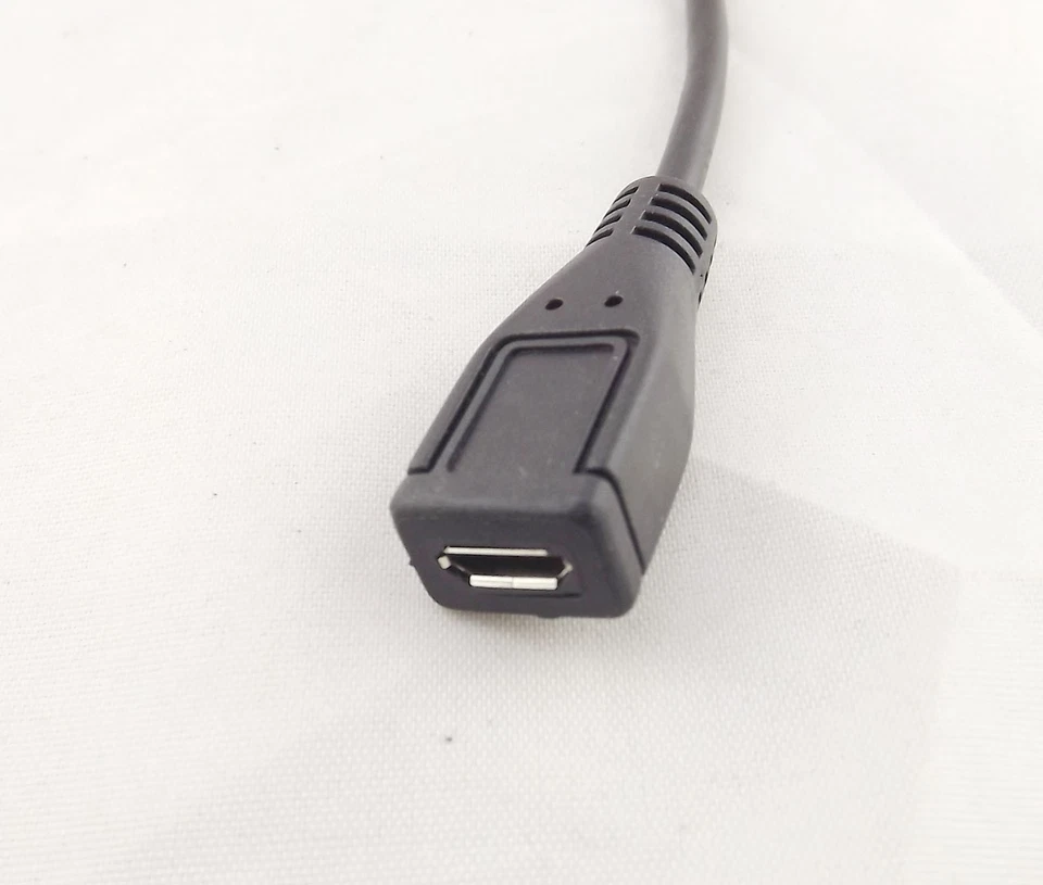 10 Micro USB B 5 Pin Female To Micro USB Female Extension Charging Adapter Cable - Image 4 of 4