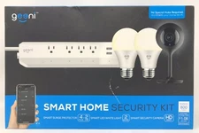 Geeni Wi-Fi Smart Home Security Kit, Smart Surge Protector, Smart Light Bulbs
