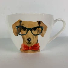 Portobello by Design Dachshund Dapper Dog Oversized Mug Bone China Paw Prints