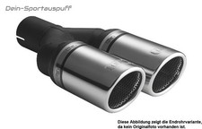 Ulter Scarico Sportivo Per Nissan 100NX 90-96 2x70mm Rotondo Arrotolato Smussato
