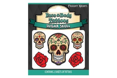 Fright Night Tattoo Sugar Skull 1 Count