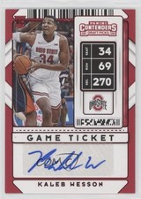 2020 Panini Contenders Draft Picks Sticker Game Ticket Red Kaleb Wesson Auto z4k