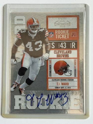 T.J. Ward [Autograph] #192 2010 Playoff Contenders card