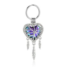 Cremation Jewelry Heart Dream Catcher Urn Keychain for Ashes for Women Men Me...