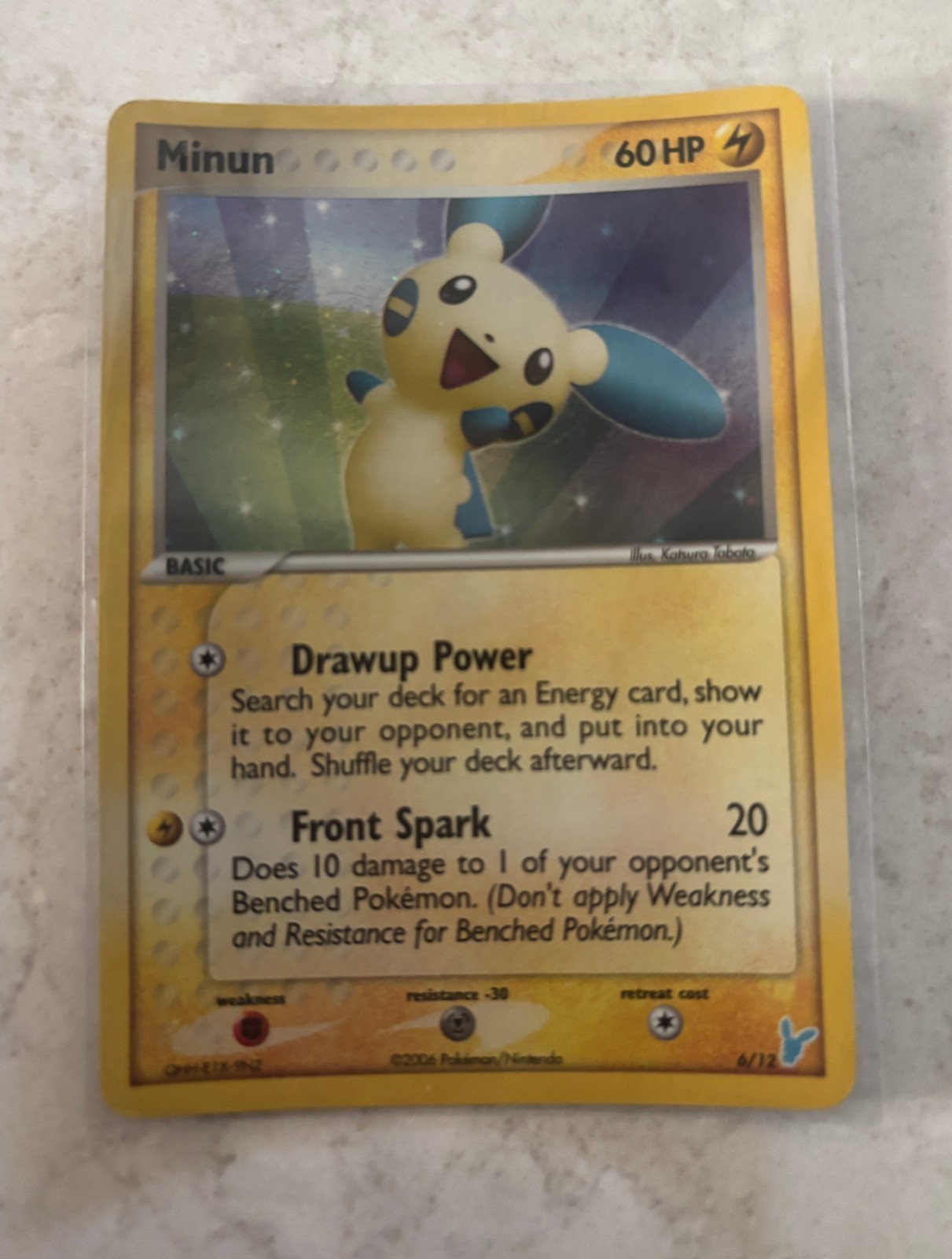 2006 Pokemon Minun 6/12 EX Trainer Kit 2 Holo English HP